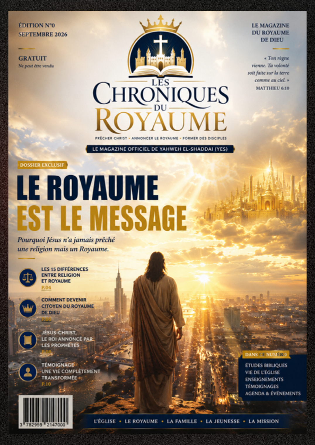 Couverture du numéro 0 — Le Royaume est le message